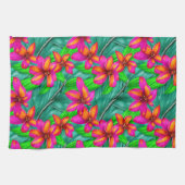 Tropisch paradise Floral Pattern Theedoek (Horizontaal)