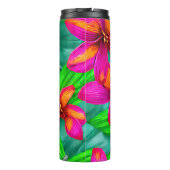 Tropisch paradise Floral Pattern Thermosbeker (Achterkant)