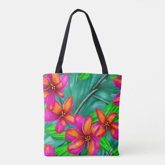 Tropisch paradise Floral Pattern Tote Bag (Achterkant)