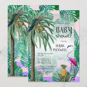 Tropisch Paradise Greenery Boho Baby shower Kaart