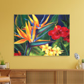 Tropisch paradise Hawaiian 2-paneldoek Canvas Afdruk (Insitu (Woonkamer))