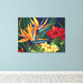 Tropisch paradise Hawaiian 3-paneldoek Canvas Afdruk (Insitu (Houten vloer))