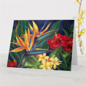 Tropisch Paradise Hawaiian Big Wenskaart Kaart (Gele Bloem)