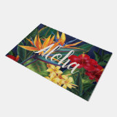 Tropisch Paradise Hawaiian Floral Aloha Deurmat (Schuin)