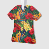 Tropisch Paradise Hawaiian Floral Aloha Shirt Ornament (voorkant)