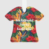 Tropisch Paradise Hawaiian Floral Aloha Shirt Ornament (achterkant)