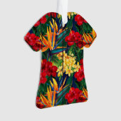 Tropisch Paradise Hawaiian Floral Aloha Shirt Ornament (voorkant)