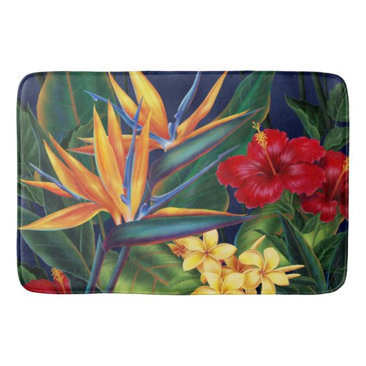 Tropisch Paradise Hawaiian Floral Badmat (Voorkant)