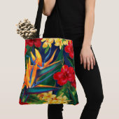 Tropisch paradise Hawaiian Floral Beach tas (Dichtbij)