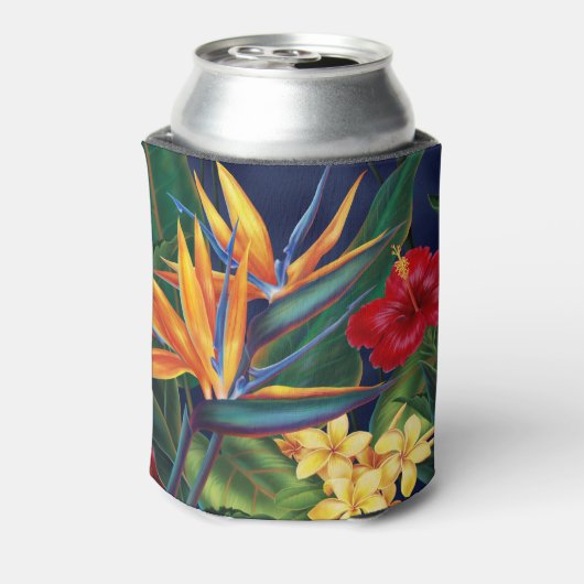 Tropisch Paradise Hawaiian Floral Blikjeskoeler (Blikje Achterkant)