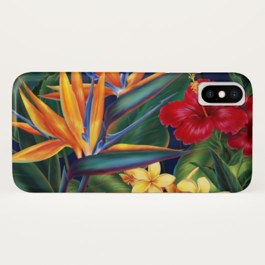 Tropisch Paradise Hawaiian Floral Case-Mate iPhone Case (Achterkant (horizontaal))