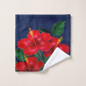 Tropisch paradise Hawaiian Floral Coordinates Bad Handdoek (Wasdoekje)