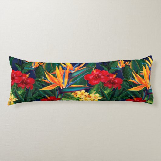 Tropisch Paradise Hawaiian Floral Lichaamskussen (Voorkant)
