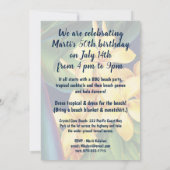 Tropisch Paradise Hawaiian Floral Luau Kaart (Achterkant)