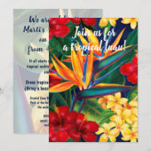 Tropisch Paradise Hawaiian Floral Luau Kaart (Voorkant / Achterkant)