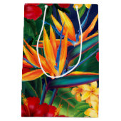 Tropisch Paradise Hawaiian Floral Medium Cadeauzakje (Achterkant)