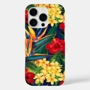 Tropisch paradise Hawaiian Floral Verticaal iPhone 16 Pro Hoesje