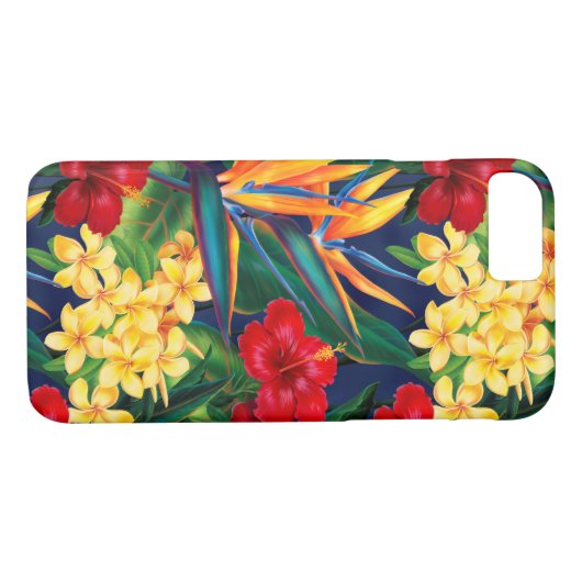Tropisch paradise Hawaiian Floral Verticaal Case-Mate iPhone Case (Achterkant (Horizontaal))