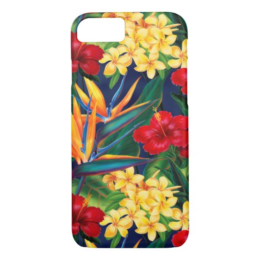 Tropisch paradise Hawaiian Floral Verticaal Case-Mate iPhone Case (Achterkant)
