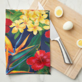 Tropisch paradise Hawaiian Floral Verticaal Theedoek (Quarter Fold)