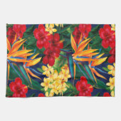 Tropisch paradise Hawaiian Floral Verticaal Theedoek (Horizontaal)