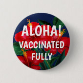 Tropisch paradise Hawaiian Hibiscus gevaccineerd Ronde Button 5,7 Cm (Voorkant)