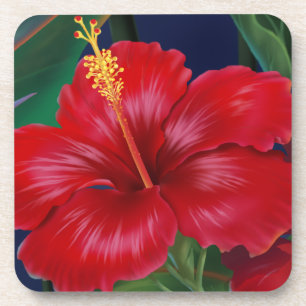 Tropisch paradise Hawaiian Hibiscus Onderzetters