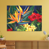 Tropisch paradise Hawaiian Large Wrapped Canvas (Insitu (Woonkamer))