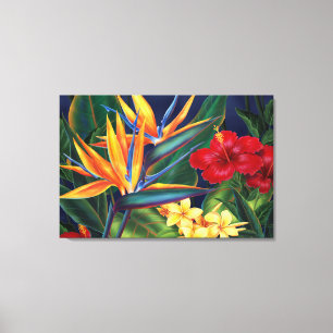 Tropisch paradise Hawaiian Large Wrapped Canvas Afdruk