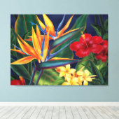 Tropisch paradise Hawaiian Large Wrapped Canvas Afdruk (Insitu (Houten vloer))