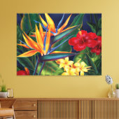 Tropisch paradise Hawaiian Large Wrapped Canvas Afdruk (Insitu (Woonkamer))