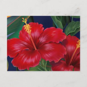 Tropisch paradise Hibiscus Briefkaart