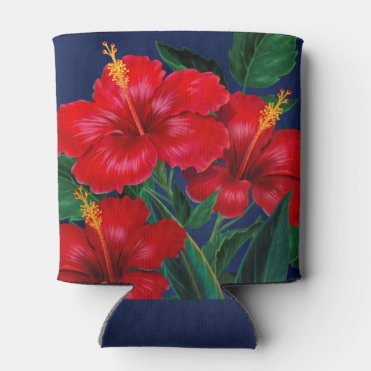 Tropisch paradise Hibiscus Hawaiian Blikjeskoeler (Achterkant)