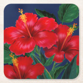 Tropisch paradise Hibiscus Hawaiian Kartonnen Onderzetters (Voorkant)