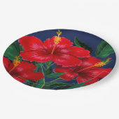 Tropisch paradise Hibiscus Hawaiian Papieren Bordje (Gekanteld)
