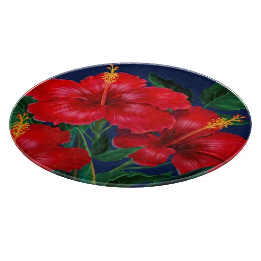 Tropisch paradise Hibiscus Hawaiian Snijplank (Hoek)