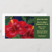 Tropisch paradise Hibiscus Invite & Fotokaart (Voorkant / Achterkant)