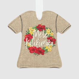 Tropisch paradise Holiday Wreath Aloha Shirt Ornament