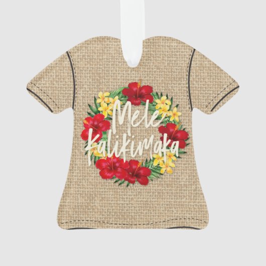 Tropisch paradise Holiday Wreath Aloha Shirt Ornament (achterkant)