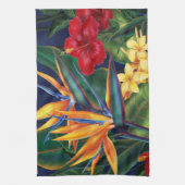Tropisch paradise keukenhanddoek (Verticaal)