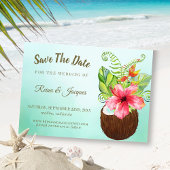 Tropisch paradise kokosnoot Floral Bouquet Wedding Save The Date