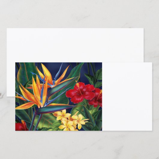Tropisch paradise nodigt uit & fotokaarten (Voorkant / Achterkant)