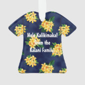 Tropisch Paradise Plumeria Hawaiian Aloha Shirt Ornament (achterkant)