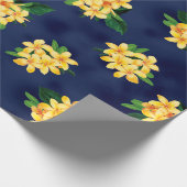 Tropisch Paradise Plumeria Hawaiian Cadeaupapier (Hoek)