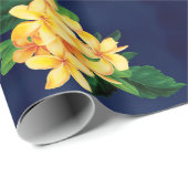 Tropisch Paradise Plumeria Hawaiian Cadeaupapier (Rol Hoek)