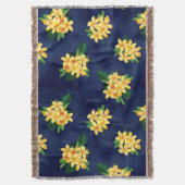 Tropisch Paradise Plumeria Hawaiian Deken (Voorkant Verticaal)