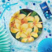 Tropisch Paradise Plumeria Hawaiian Papieren Bordje (Feest)