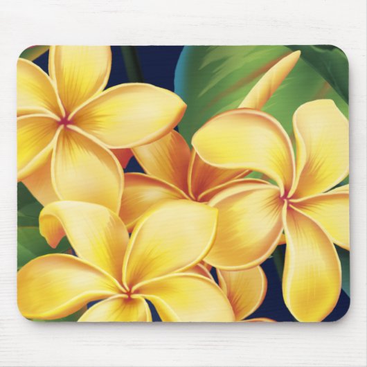 Tropisch paradise Plumeria Mousepad Muismat (Voorkant)