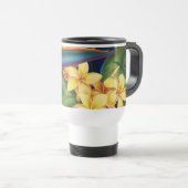 Tropisch Paradise Plumeria Travel Mug Reisbeker (Voorkant rechts)