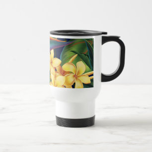 Tropisch Paradise Plumeria Travel Mug Reisbeker